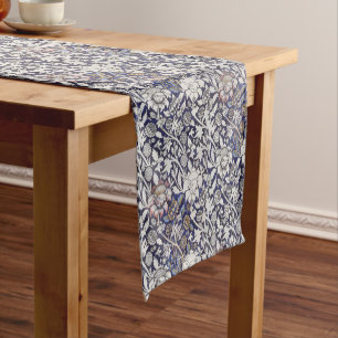 Vintag Floral Blue William Morris Wey Kurzer Tischläufer