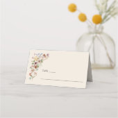 Vintag Floral Boho Platzkarte (Vorderseite)