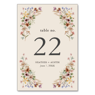 Vintag Floral Boho Tischnummern