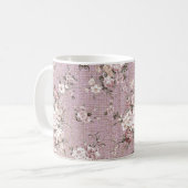 Vintag Floral Bouquet Lavender Lila Kaffeetasse (Vorderseite Links)