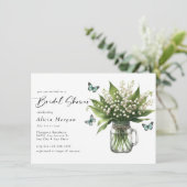 Vintag Floral Bouquet | Rustikales Brautparty Einladung (Stehend Vorderseite)