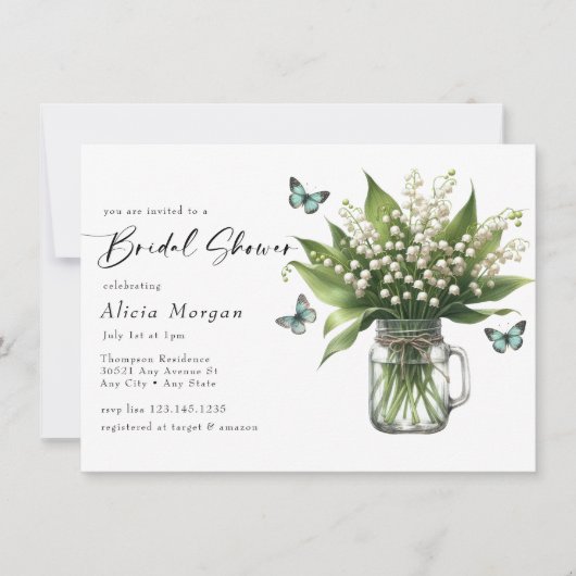 Vintag Floral Bouquet | Rustikales Brautparty Einladung (Vorderseite)