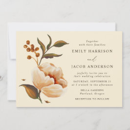 Vintag Floral Bouquet Wedding Einladung