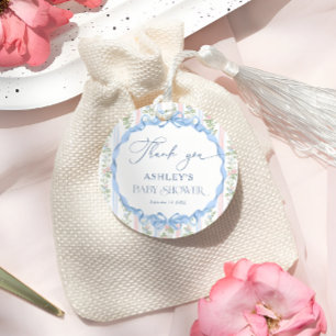 Vintag Floral Bow Baby Dusche Vielen Dank Geschenkanhänger