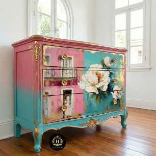 Vintag Floral Havana Cuba Decoupage Seidenpapier