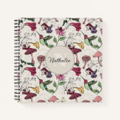 Vintag Floral Hummingbird Pattern Elfenbeinküste Notizblock (Vorderseite)