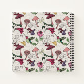 Vintag Floral Hummingbird Pattern Elfenbeinküste Notizblock (Rückseite)