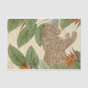 Vintag Floral Jaguar Seidenpapier