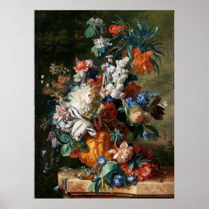 Vintag Floral Jan van Huysum Bouquet von Blume Poster