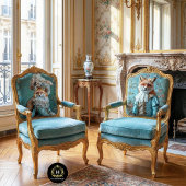 Vintag Floral Marie Antoinette Fox Decoupage Seidenpapier