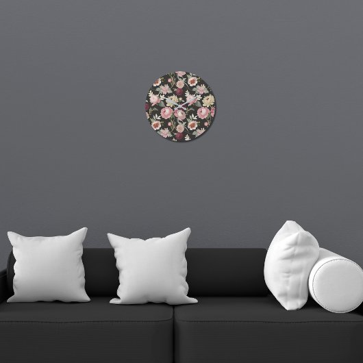 Vintag Floral Mary Delany Inspiriert Große Wanduhr