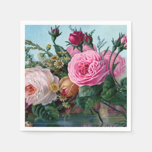 Vintag Floral Napkin Serviette (Vorderseite)