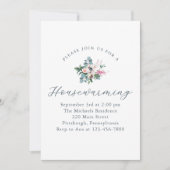 Vintag Floral New Zuhause Housewarming Party Ankündigung (Vorderseite)