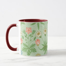 Vintag Floral Pink Blue William Morris Daisy Tasse