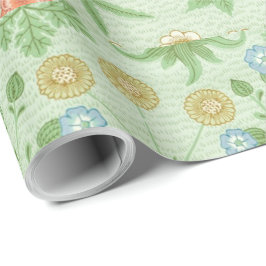 Vintag Floral Pink Blue William Morris Daisy Wrap Geschenkpapier