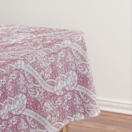 Vintag Floral Pink White Blume John Henry Dearl Tischdecke