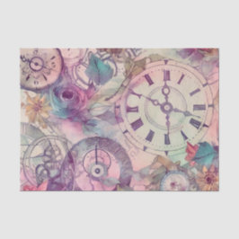 Vintag Floral Steampunk Seidenpapier