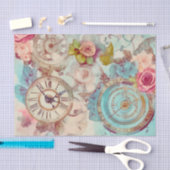 Vintag Floral Steampunk Seidenpapier (Handwerk)