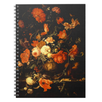 Vintag Floral Still Life - Abraham Mignon Notizblock