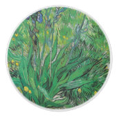Vintag Floral Van Gogh Iris Keramikknauf (Vorderseite)