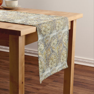 Vintag Floral William Morris African Marigold Kurzer Tischläufer