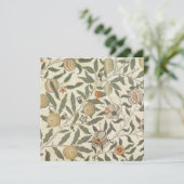 Vintag Floral William Morris Dankeskarte (Stehend Vorderseite)