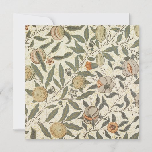 Vintag Floral William Morris Einladung (Vorderseite)