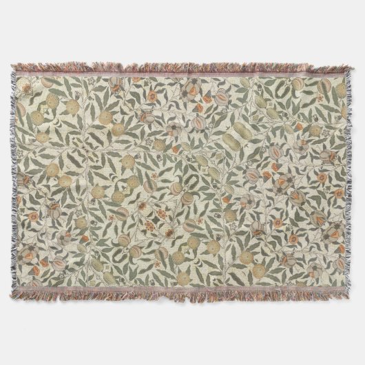 Vintag Floral William Morris Fruit Decke (Vorderseite)