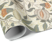 Vintag Floral William Morris Fruit Geschenkpapier (Rolleneckpunkt)