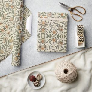 Vintag Floral William Morris Fruit Geschenkpapier