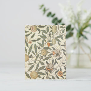 Vintag Floral William Morris Fruit Postkarte