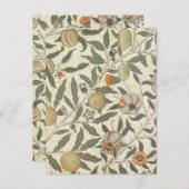 Vintag Floral William Morris Fruit Postkarte (Vorne/Hinten)