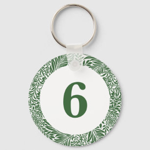 Vintag Floral William Morris Willow Bough Green Schlüsselanhänger