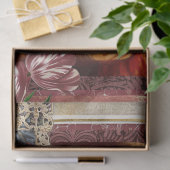 Vintag Floral Woman Burgund Wilhelm Tell Seidenpapier (Geschenk)