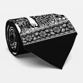 Vintag Floral Wreath Necktie Krawatte (Gerollt)