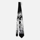 Vintag Floral Wreath Necktie Krawatte (Rückseite)