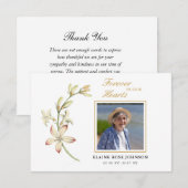 Vintag florale Beerdigung Danke Foto (Vorne/Hinten)