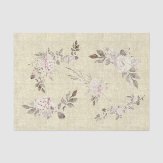 Vintag florale rustikale seidenpapier (Vorderseite)