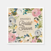Vintag Florals | Brautparty Napkins Serviette (Vorderseite)