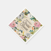 Vintag Florals | Brautparty Napkins Serviette (Ecke)