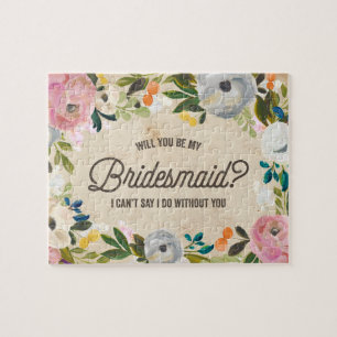 Vintag Florals Bridesmaid Puzzle