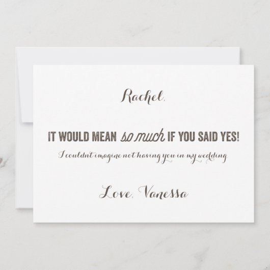 Vintag Florals | Ehrenmatron Einladung (Rückseite)