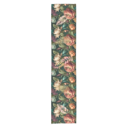 Vintag Florals Kurzer Tischläufer (Vorderseite)