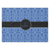 Vintag Florentine Damask (blau) Tischdecke (Vorderseite (Horizontal))