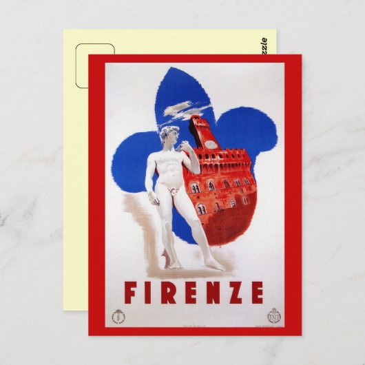 Vintag Florenz 1930 Postkarte (Vorne/Hinten)