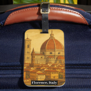 Vintag Florenz Italien Duomo Travel Gepäckanhänger