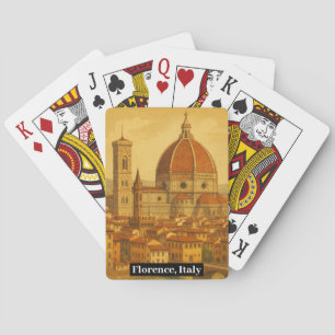 Vintag Florenz Italien Duomo Travel Spielkarten
