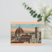 Vintag Florenz Italien Kathedrale Postkarte (Stehend Vorderseite)