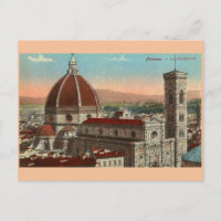 Vintag Florenz Italien Kathedrale Postkarte