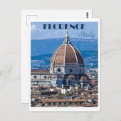 Vintag Florenz - Italien Kathedrale Postkarte (Vorne/Hinten)